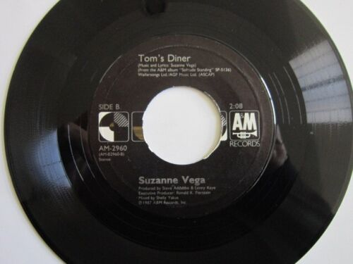 Suzanne Vega TOM'S DINER Acapella Version NO D.N.A. w/Solitude Standing A&M VG++ - Picture 1 of 2
