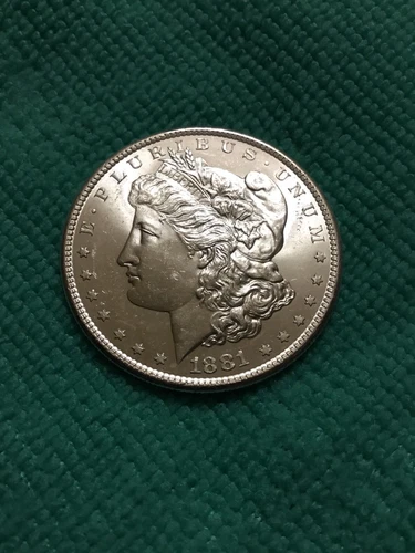 1881-S Morgan Silver Dollar.  AU