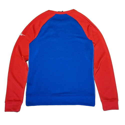 Nike Men's New England Patriots Dri-Fit Raglan Crew Sweatshirt Blue & Red Small - Picture 2 of 9