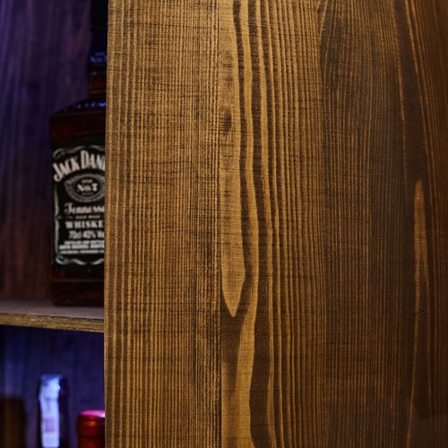 Weinfass mit LED RGB-Beleuchtung, massivholz Weinregal, Fassbar 80cm Wenge - Afbeelding 8 van 12