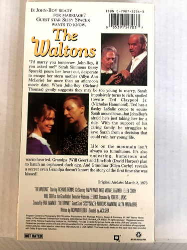 The Waltons The Townie VHS tape Ships Same Day With Tracking - Picture 2 of 2