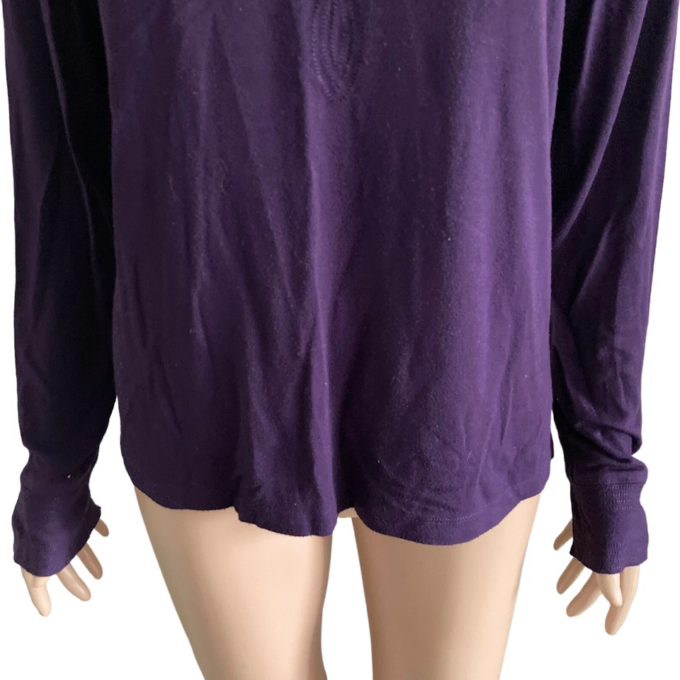 Suéter Hillard and Hanson Mujer Medio Púrpura Manga Larga Bordado Cuello VNeeck Foto 4 de 4