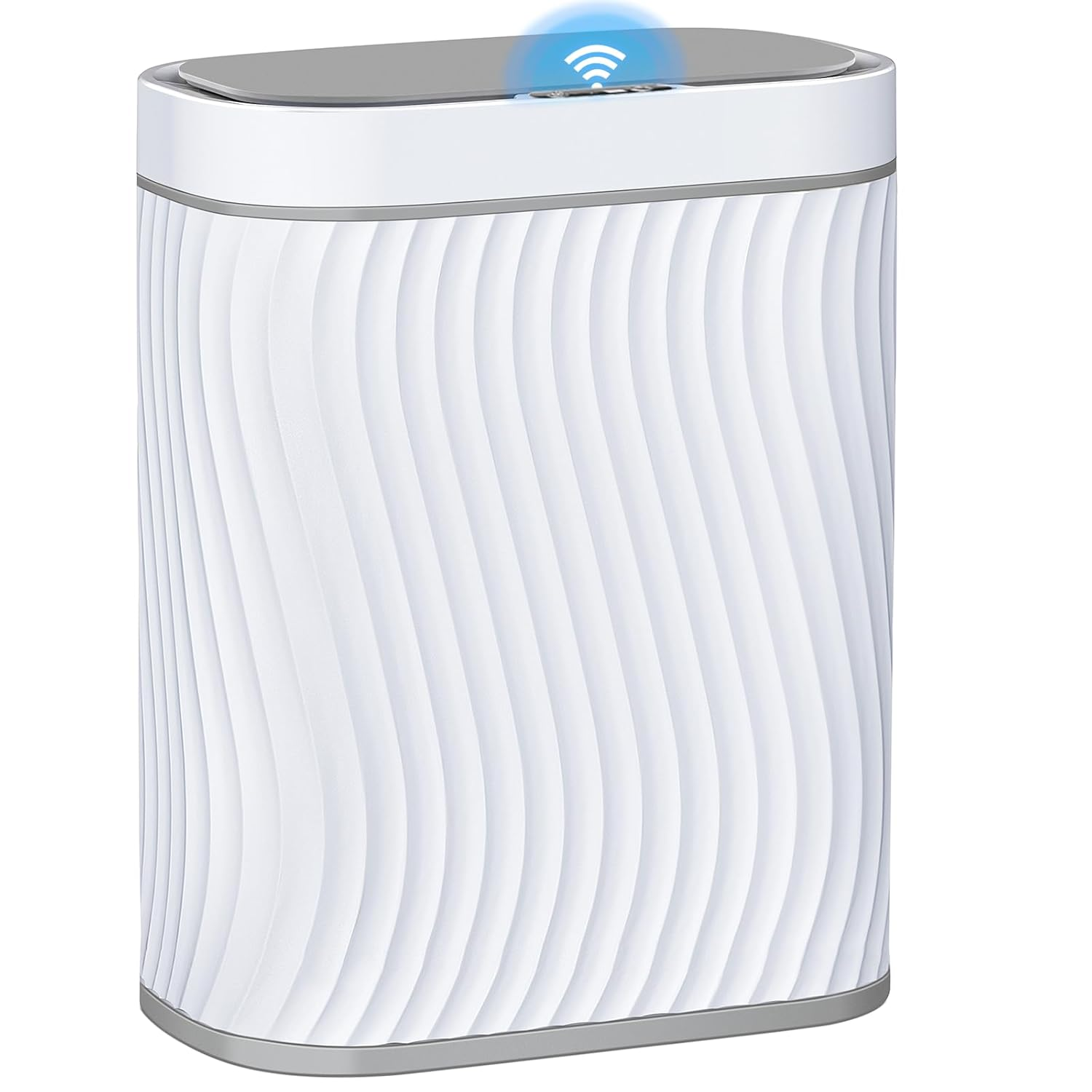 Bathroom Small Trash Can with Automatic Touchless Lid, 2.6 Gallon Smart Garba...