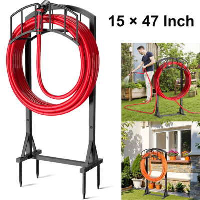 #ad #ad Garden Hose Holder Freestanding Heavy Duty Water Hose Holder Metal Hose Stand $30.98