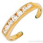 14k Yellow Gold Solid 2 Mm Toe Ring