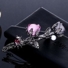 Elegant rose hair clips hairpin spring clip for woman girl lady