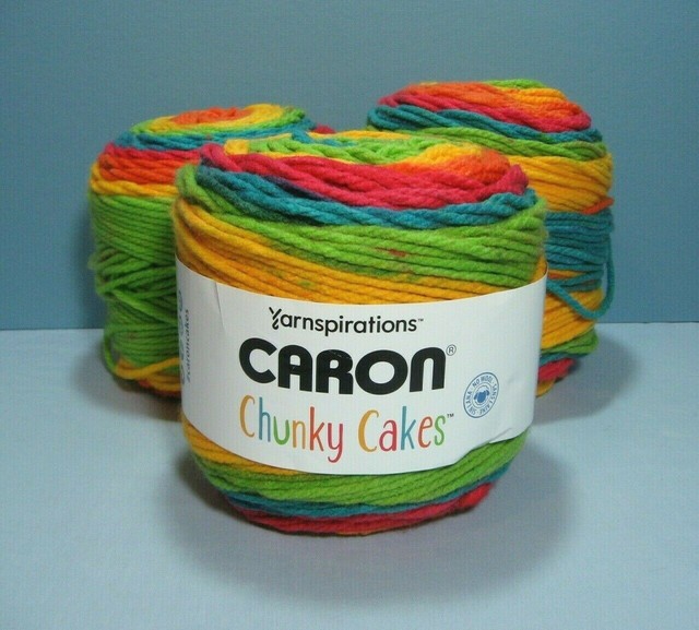 Caron Chunky Cakes Yarn Rainbow Jellys Super Bulky 9.8 Oz Shv21 for