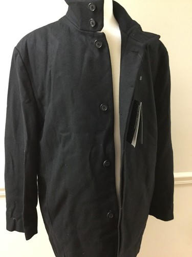 Perry Ellis Portfolio Wool Blend Button Front Winter Coat P423515 - Picture 5 of 13