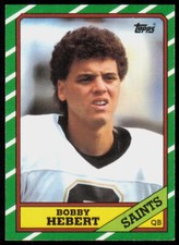 1986 Topps Bobby Hebert Rookie New Orleans Saints #339