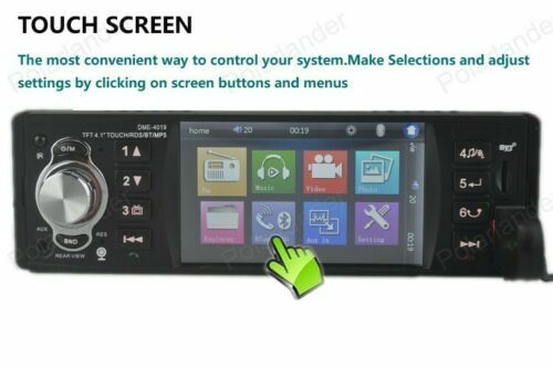 4''1 Din Car Radio+Camera Stereo Mirror Link MP5 Player AUX AM/FM/RDS Bluetooth - Picture 3 of 12