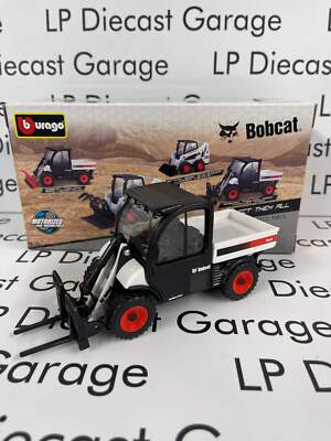 BBURAGO Farmland Bobcat Toolcat 5600 w/ Pallet Forks Approx 5'' Long 1:32 Diecast