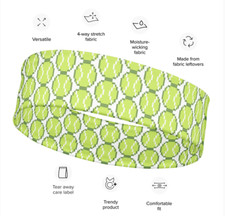 Tennis Headband All-over digital tennis ball print