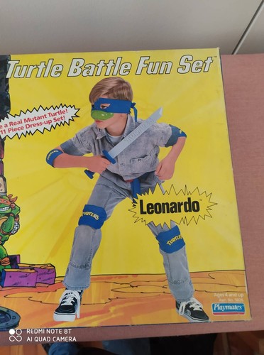 TMNT Turtle Battle Fun Set Leonardo Playmates 1988 Neu! - Bild 11 von 11