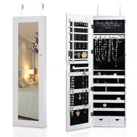 Lockable Hanging Jewelry Cabinet Makeup Armoire Wall Mounted Led Lights O4r3 Lockable Hanging Jewelry Cabinet Makeup Armoire Wall Mounted Led Lights O4r3