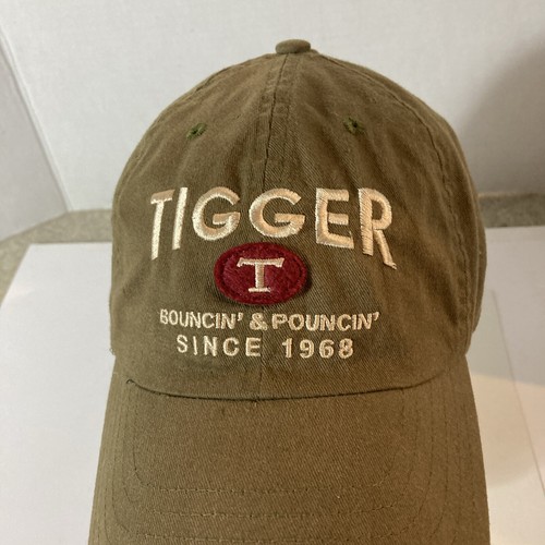 Walt Disney World Tigger Bouncing And Bouncing Olive Cap Hat Strapback - Picture 3 of 7