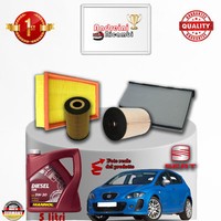 Inspektionskit Filter + ÖL Seat Leon II 1.6 Tdi 77KW 105CV Von 2010->