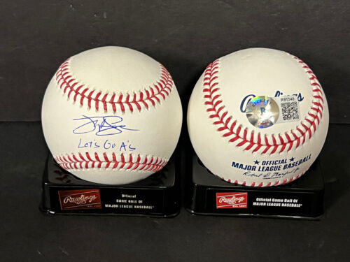 Tyler Soderstrom Oakland A's Auto Signed Baseball Beckett COA Lets Go A's