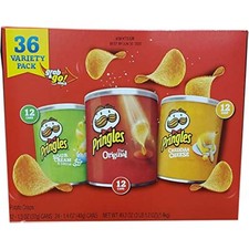 Pringles Grab And Go Potato Crisps Variety Pack, 49.2 Ounce