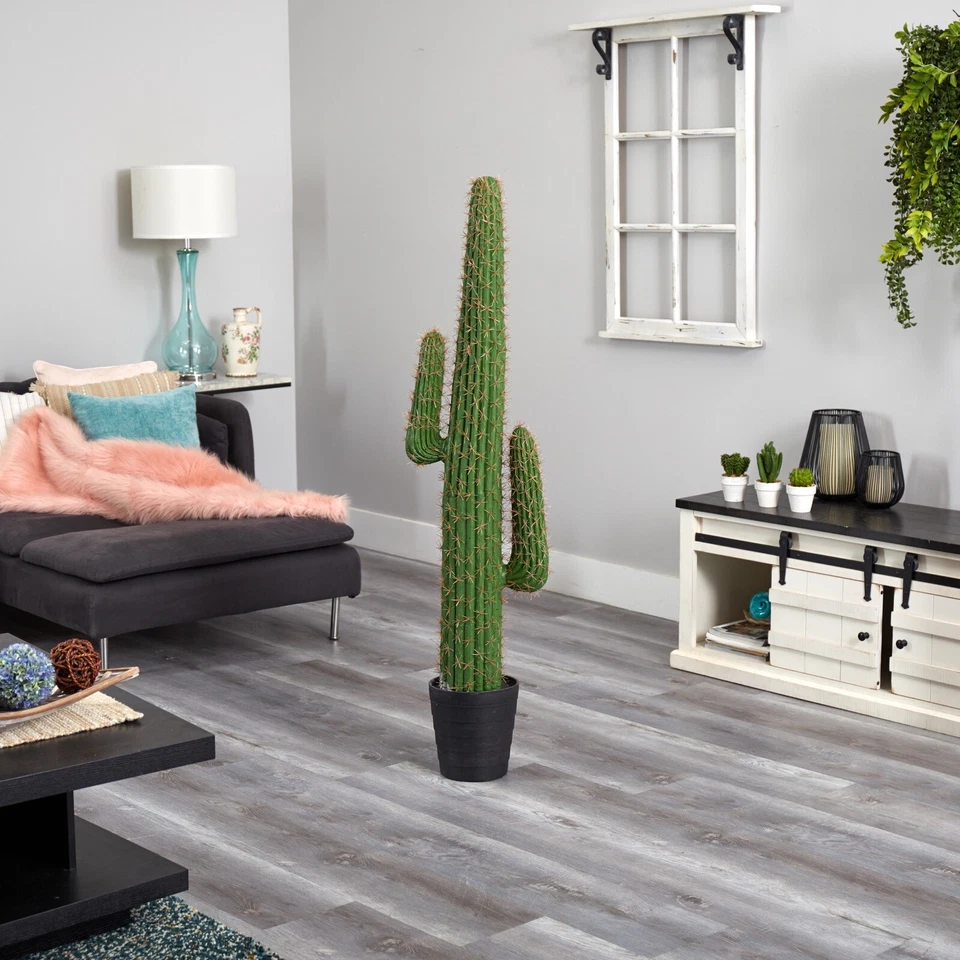 Decoração de casa planta suculenta de cacto artificial 4,5 pol. Varejo US$ 193 - Imagem 2 de 3