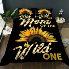 Growing sunflower 3D Print Duvet Quilt Doona Covers Pillow Case Bedding Sets