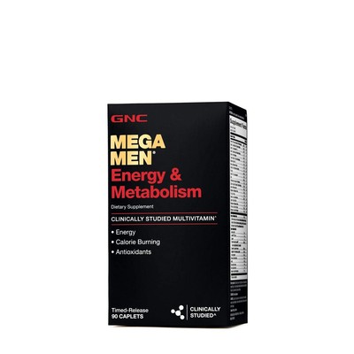 GNC Mega Men Energy and Metabolism Multivitamin 90 Count Antioxidant Support