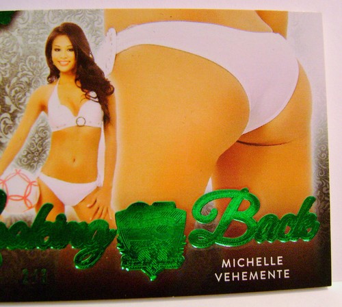 MICHELLE VEHEMENTE 2/3 LOOKING BACK BUTT CARD BENCHWARMER 25 YEARS 2019 RARE - Picture 2 of 3