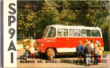 Polish NYSA M521 Minibus SP9AI Ham Radio QSL Card Postcard