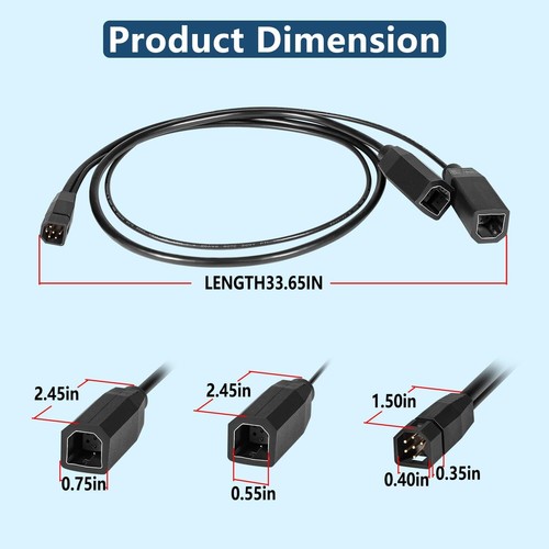 720101-1 9 M SIDB Y 9-Pin Dual Beam Splitter Cable for Humminbird HELIX 5,7,8,9 - Picture 8 of 8