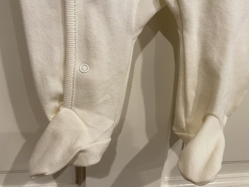 Starting Out My First Christmas Jumpsuit Newborn Tree Cream Snaps 1-Piece NEW - Picture 4 of 7