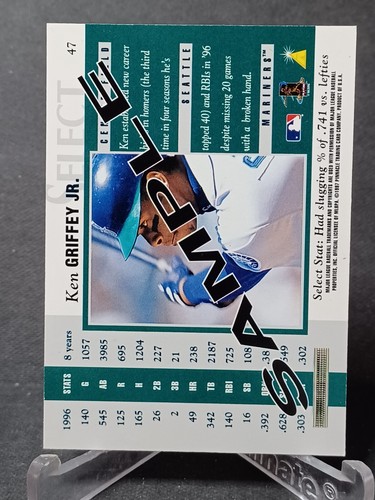 Ken Griffey Jr 1997 Select - #47 - Imagen 2 de 2