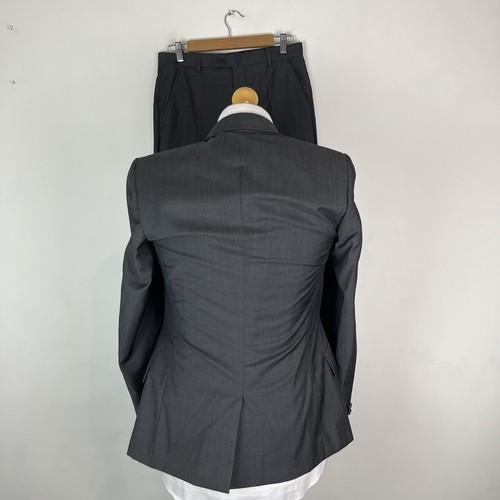 Ted Baker 2 Teiler Anzug Herren Dunkelgrau Größe 36R Sakko 30W 30L Hose - Bild 8 von 22