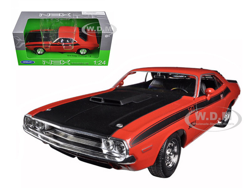 1970 DODGE CHALLENGER T/A ORANGE 1/24 DIECAST MODEL CAR BY