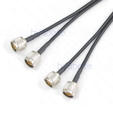 N-Type Male to Male plug RF LMR200 Duple Coaxial Low Loss Double Cable 50ohm Lot
