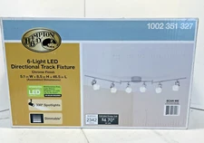 Hampton Bay 6-Light 4ft Chrome LED Directional Track Kit Light Fixture