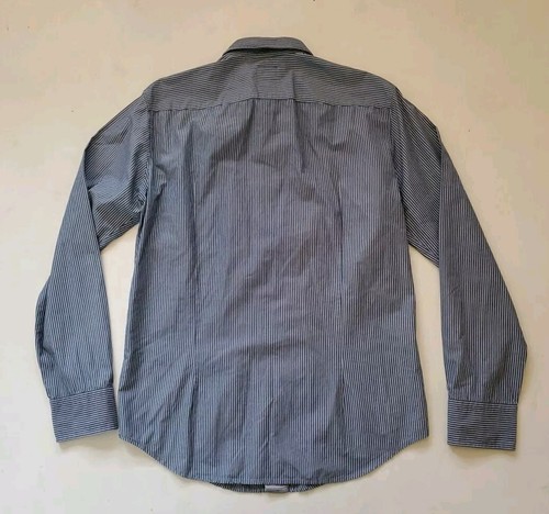 Hugo Boss Shirt Mens L Blue White Stripes - Picture 3 of 11