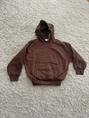 Gap YZY New w/o Tags authentic Kids double layer hoodie sweatshirt brown Medium.