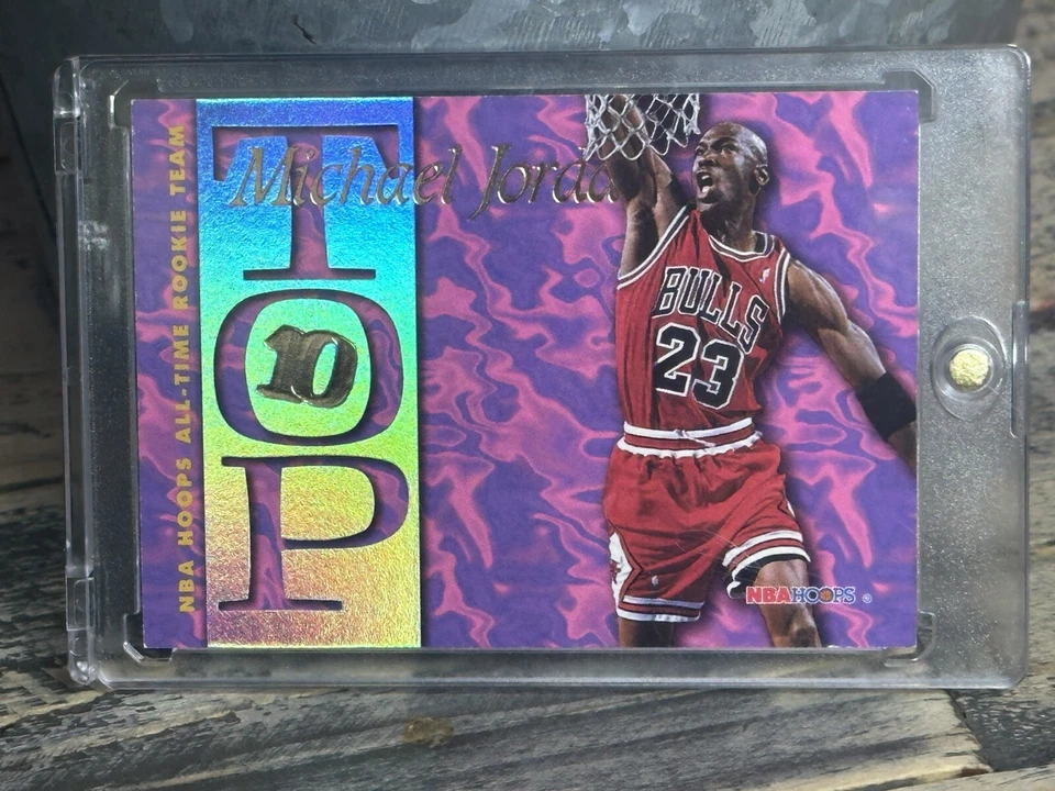 Tarjeta Michael Jordan años 90 INSERTAR ARCO IRIS HOLO FOIL RARA SSP 🔥 CAMISETA DE LOS BULLS #23 Foto 2 de 4