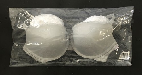 Auden Bra The Radiant Plunge Push Up Partial Lace Silver 32C 32D 34D Solid - Picture 3 of 4