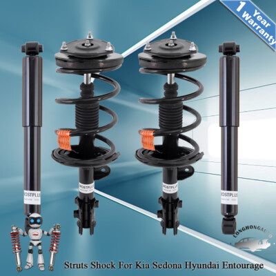 Set(4) Front Struts & Rear Shock Absorbers For Kia Sedona Hyundai Entourage