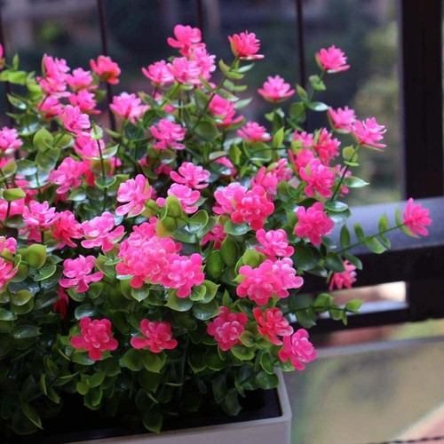Artificial Flowers for Outdoor Bulk Fake UV Resistant Plants Faux Bouquets Decor - Picture 24 of 77