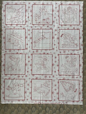 TIMELESS TREASURES FABRIC~Karen Snyder Panel~ANNA LENA~Vintage Xmas~LARGE BLOCKS