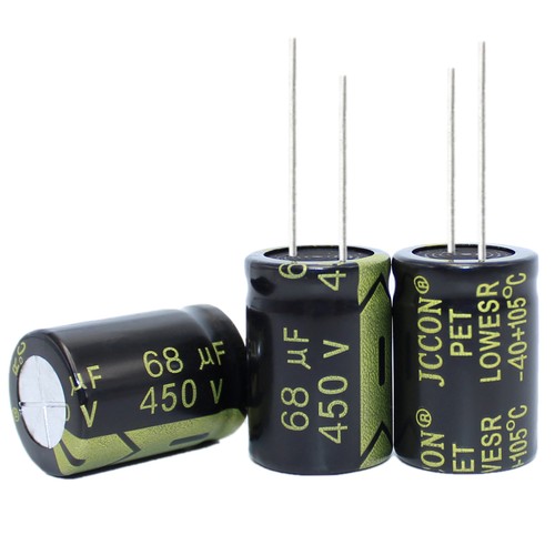 5pcs 450v68uf Aluminum electrolytic capacitor Power adapter inverter 18x22mm - Afbeelding 2 van 3