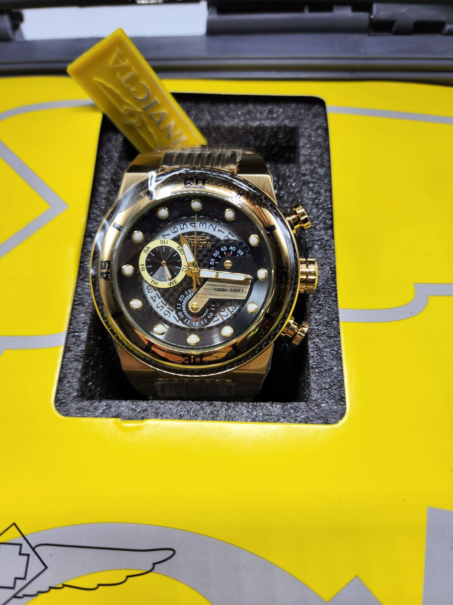 Invicta 25282 Mens S1 Rally Carbon Fiber Dial Yellow Gold