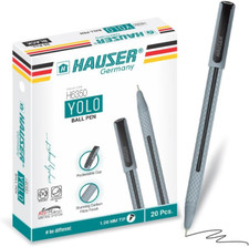 HAUSER YOLO Black Ballpoint Pens 20 Pc, 1.00 MM Bold Pens, Back to School Suppli