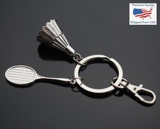 Badminton Tennis 3D Keyring Sport Business Gifts Shape Key Chain Keychain Clip