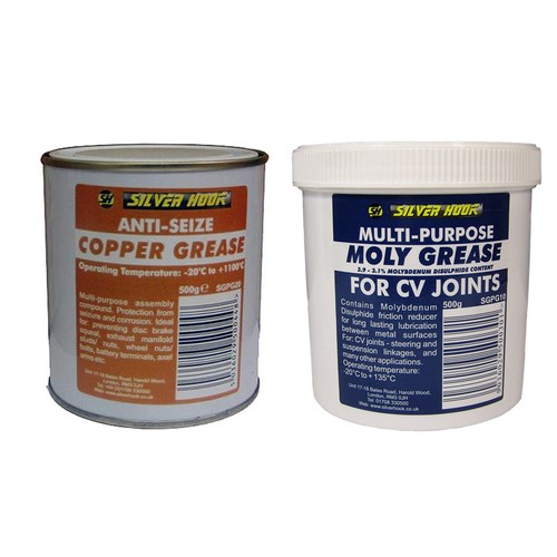 COPPER SLIP GREASE ASSEMBLY COMPOUND 500g + MOLY MOLYBDENUM CV GREASE