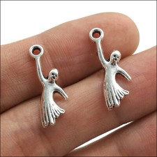 100pcs ghost Antique Silver Charms Pendants Halloween Jewelry Making DIY 22 8mm