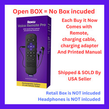 Roku Voice Remote Pro | Rechargeable voice remote with TV controls, lost remote 