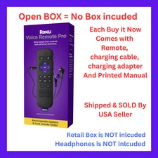 Roku Voice Remote Pro | Rechargeable voice remote with TV controls, lost remote 