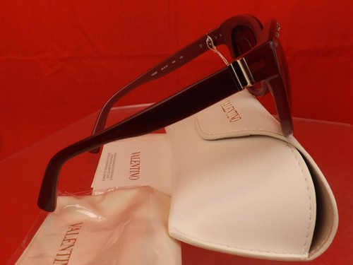 NWT VALENTINO ROCKSTUDS V659S WINE STUDDED PLASTIC FRAME SUNGLASSES $495 ITALY - Picture 5 of 12